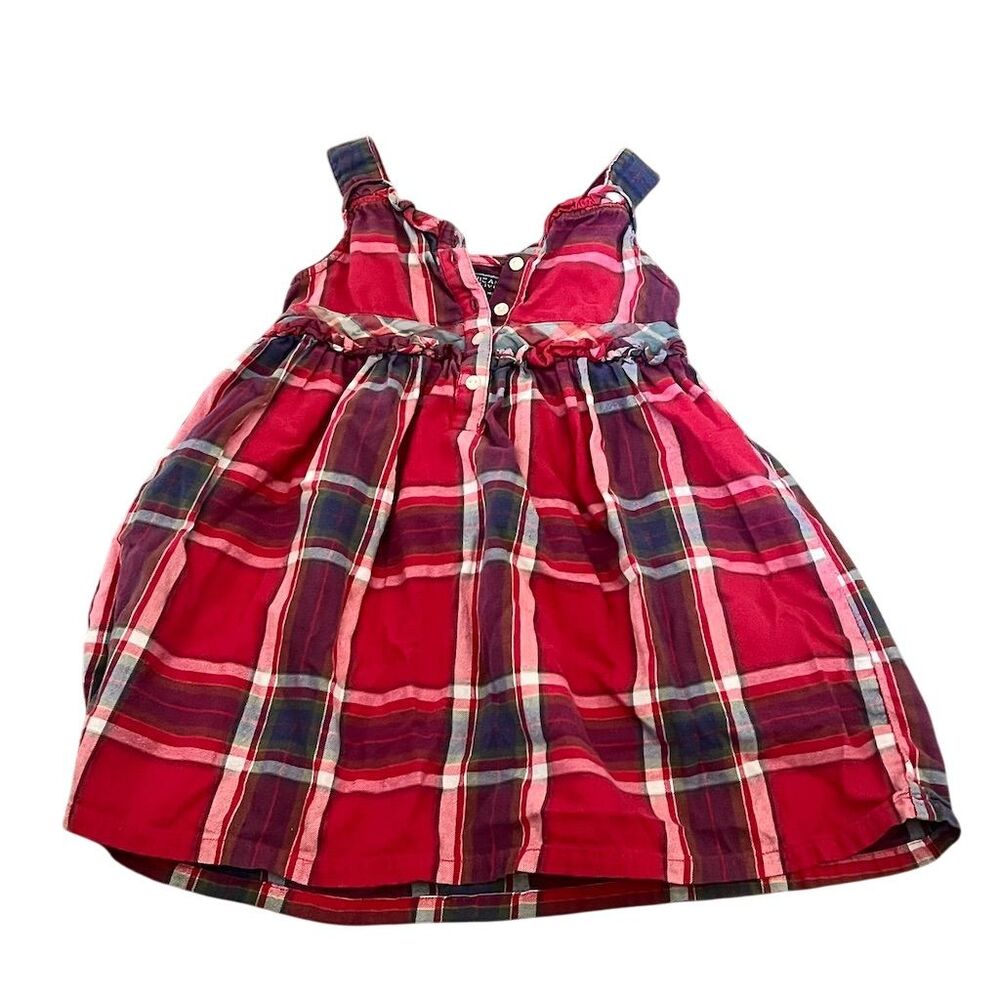 American Living Toddler Girl Plaid Dress Red Size 3T Casual Fall